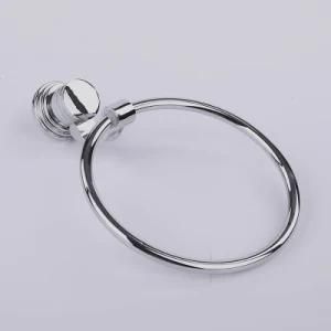 Wall Mounted Zinc Alloy Chrome Round Towel Ring