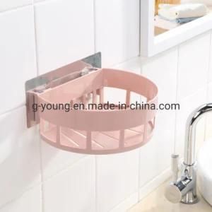 Semicircle Plastic Bathroom Wall Mount Shelf Organizer