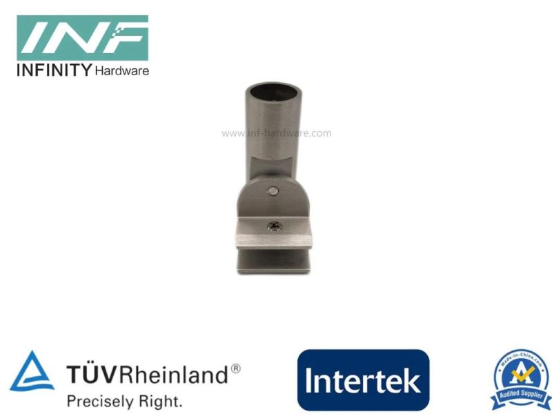 Brass Tube to Glass Fixed Panel Shower Connector for Glass Fitting with Movable Function and Glass Clamp