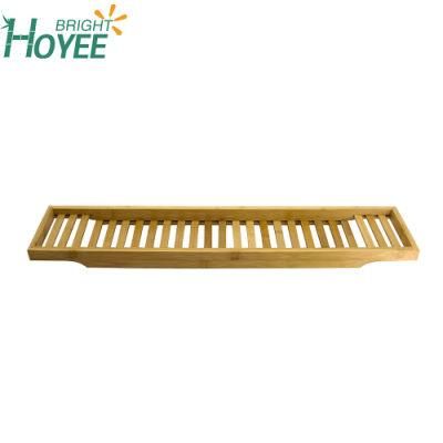 Eco-Friendly Modern Bamboo Bath Caddy Tray Bathroom Tray Hotel Bath Bathtub Rack Bamboo Bath Caddy Tray