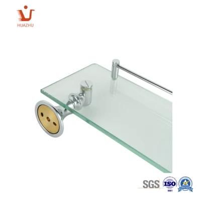 Zinc Alloy Glass Wall Mount Glass Shelf for Bathroom Accessory