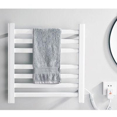 Wall Mounted Towel Warmer Dryer Rack for Bathroom Black Stainless Steel Towel Radiator Electric Heated Towel Rail Shower Caddy