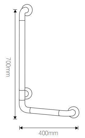 Bnh-N19020 ABS Antbacterial Antiskid Grab Bar Safety Handrail (Yeollow /White)