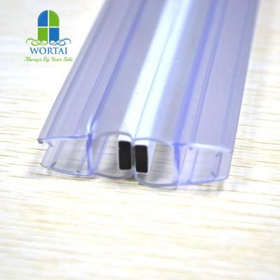 Frameless Shower Door Seal Wipe Magnetic Seal Strip for 3/8&quot; Glass Seal