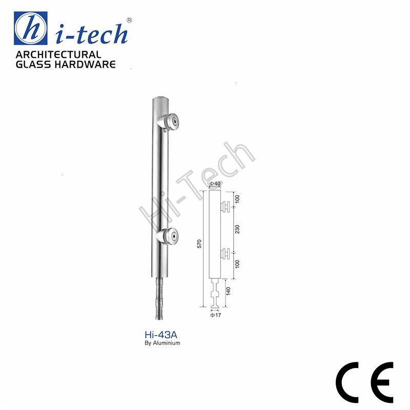 Hi-43c Glass Balustrade Hardware Stainless Steel Accessories Handrail Railing Post Guardrail Baluster Stair Fence