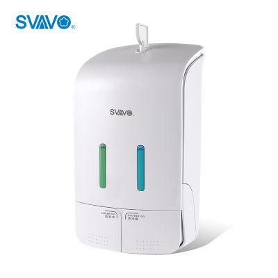 ABS Dual Wall Mounted Liquid Soap Dispenser for Hotel