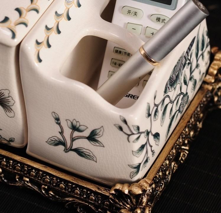 Ceramic Crafts Creative Storage Box Tissue Box Set Home Decoration Self-Designed Tissue Box Set