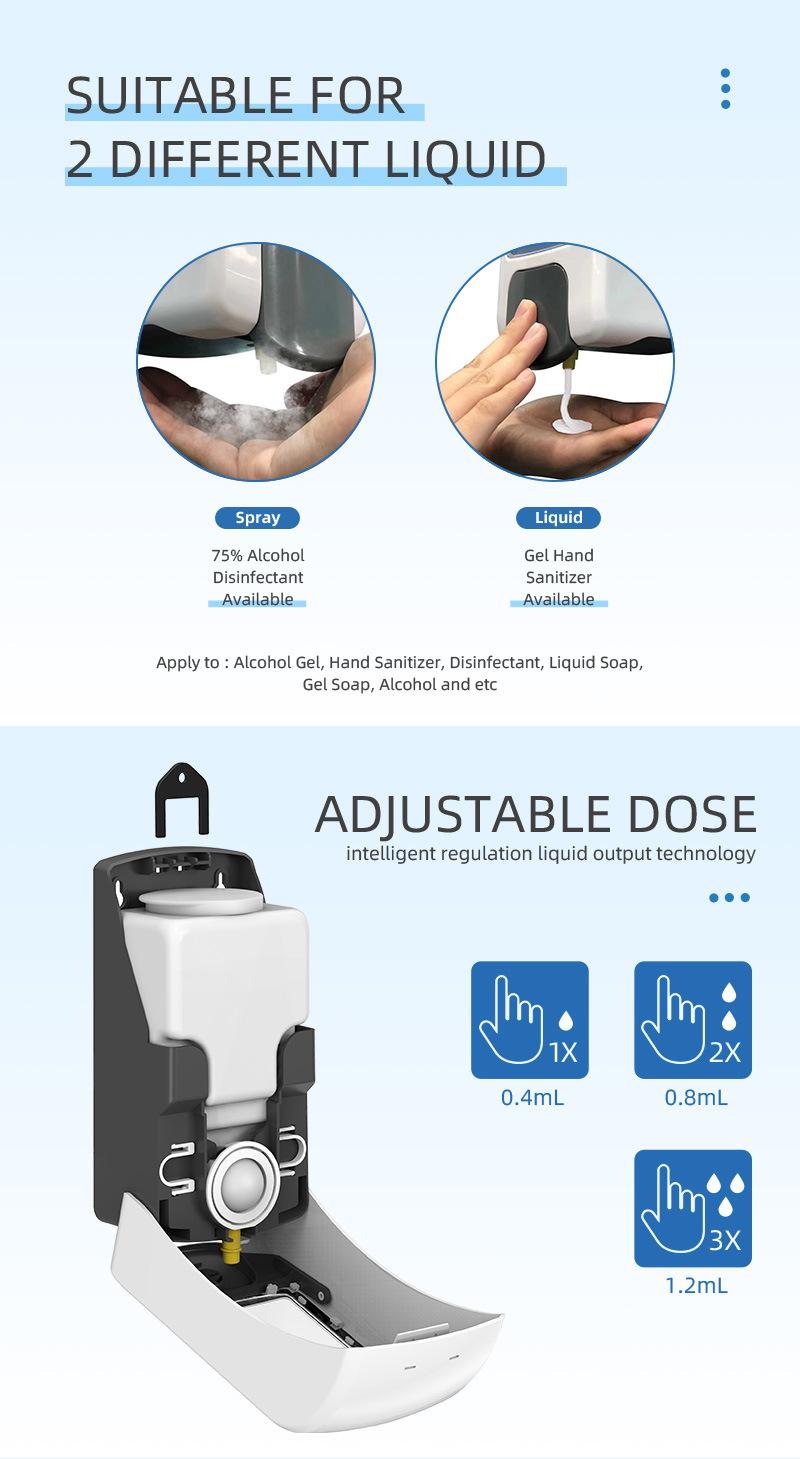Wall Mount Small Plastic Manual Refillable Hand Liquid Soap Dispenser