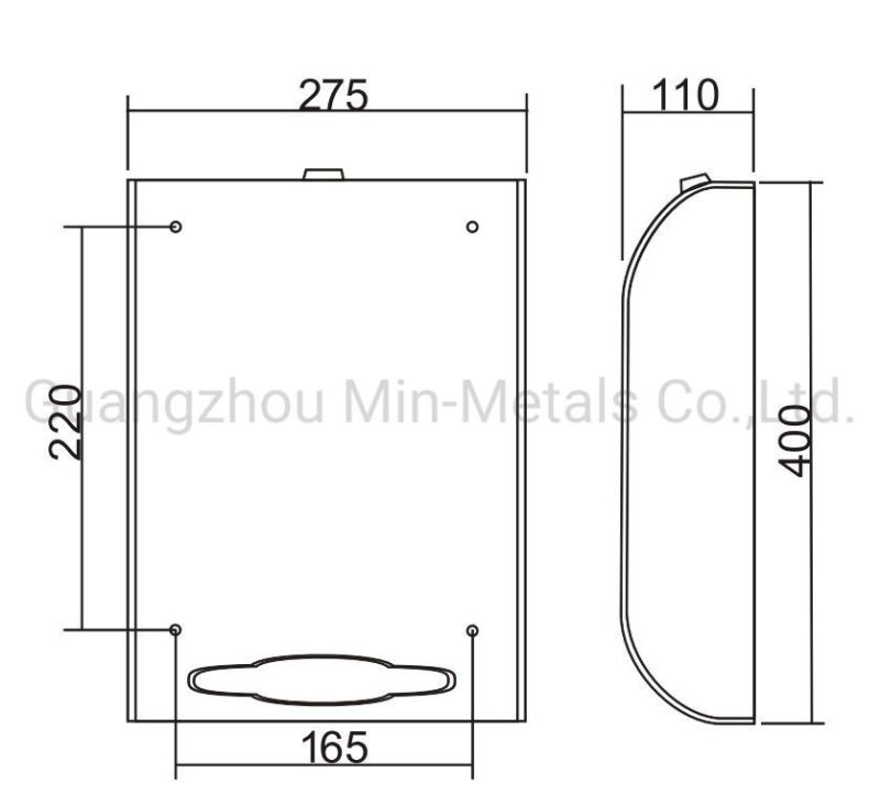 S. S. Paper Towel Dispenser Wall Mounted Paper Holder Mx-pH324