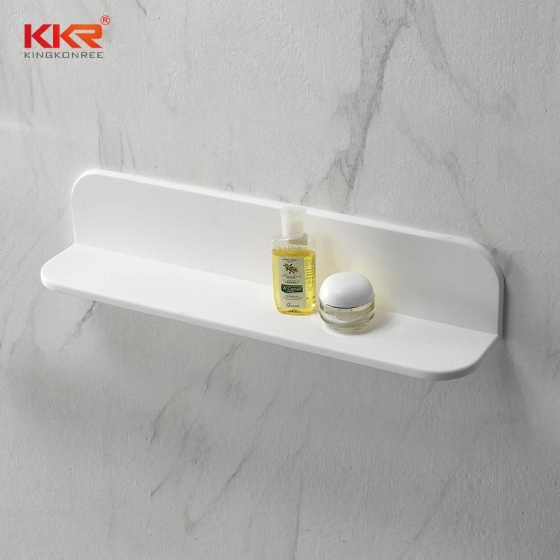 Decoration Solid Surface Stone Shower Shelf Black