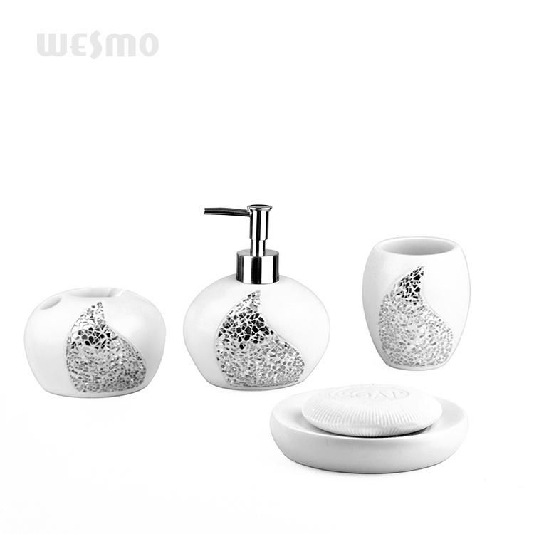 Manufacturer Crystal Bathroom Accessories with Toilet Brush Cup Brush Holder