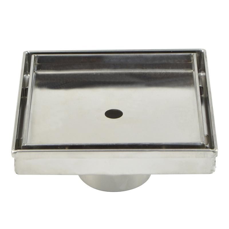 304 Stainless Steel 5"*5" Tile Insert Square Shower Drain Floor Drain