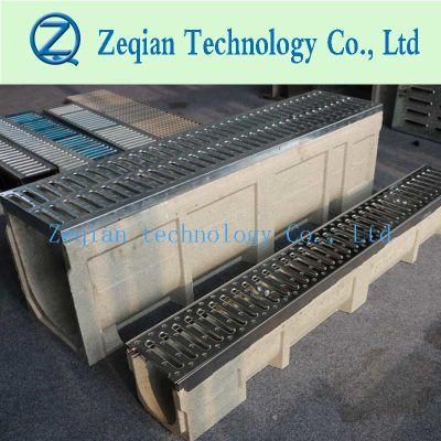 Rain Water Drains Precast Stamping Steel Cover Polymer Concrete Trench Drain