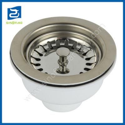 Popular High Quality 4.1/2 Sink Drain European Kitchen Basket Siphon