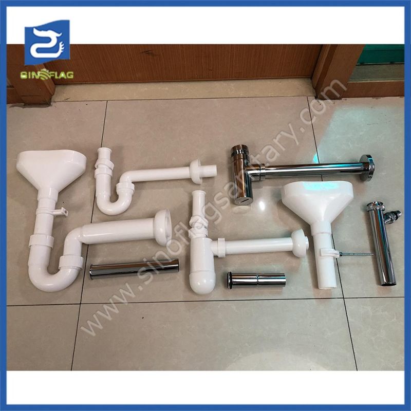 High Quality Brass Big Cap Siphon Sink Pop up Trap Waste Basin Drain