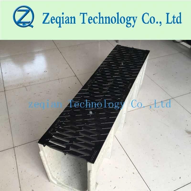 Ductile Iron Cover Polymer Conceret Trench Drain for Road