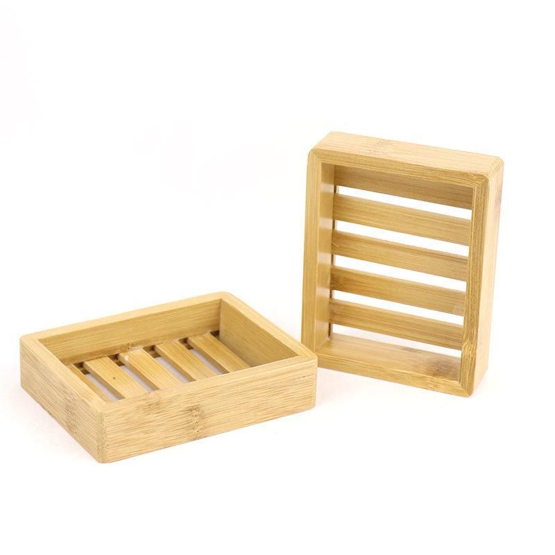Bamboo Wood Soap Dish Holder for Shower Bathroom or Kitchen