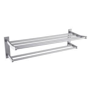 Luolin Aluminum Hotel Towel Rack Bathroom Shelf Shower Towel Bar Organizer, Anodize 92510-14