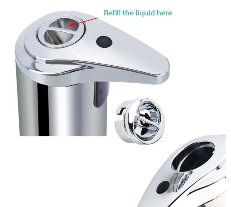 Automatic Liquid Hand Sensor Soap Dispenser 250ml/8.5oz for Kitchen Bathroom Toilet Material Stainless Steel&Plastic Infrared Induction Soap Dispenser