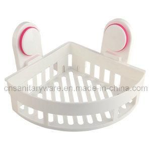 ABS Triangle Bathroom Storage Rack with Silicone Rubber Suction Cup