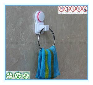 ABS White Sanitary Waretowel Ring with Silicone Suction Cup