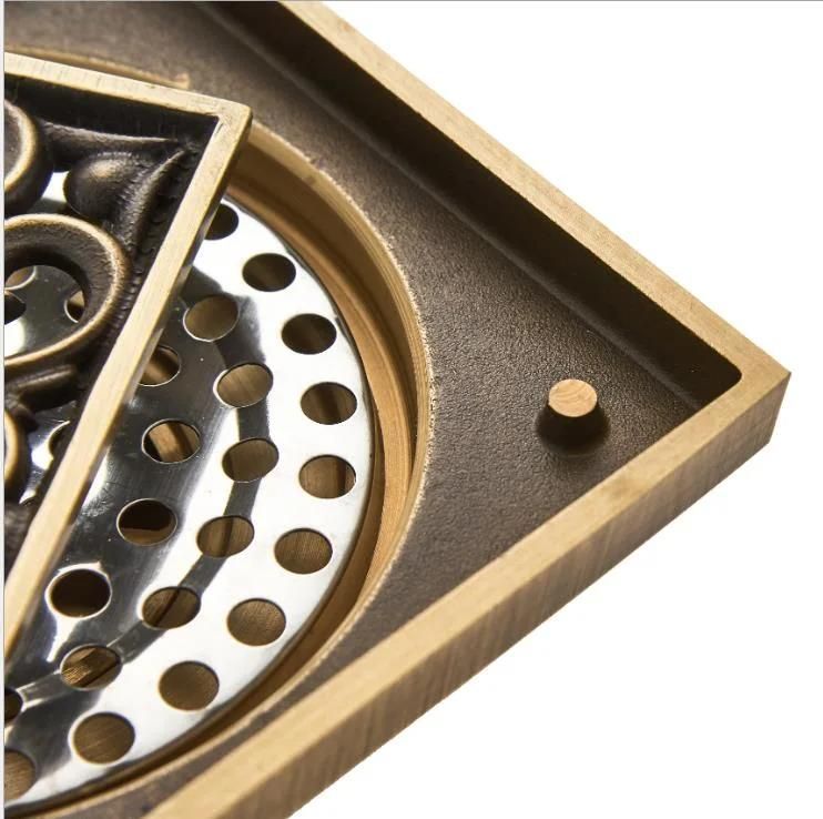 High Quality Deodorant Antique Brass Floor Drain