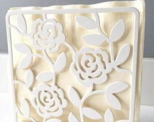 Beautful White Rose Tissue Holder
