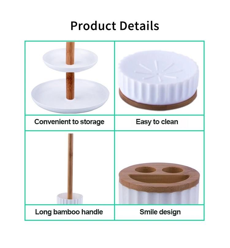 Hot Selling Eco-Friendly Seven-Pieces Household White Bathroom Accessories