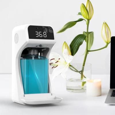 New Design 18 Languages 1000ml Soap Automatic Dispenser 2 in 1 with Forehead Thermometer Soap Dispensers