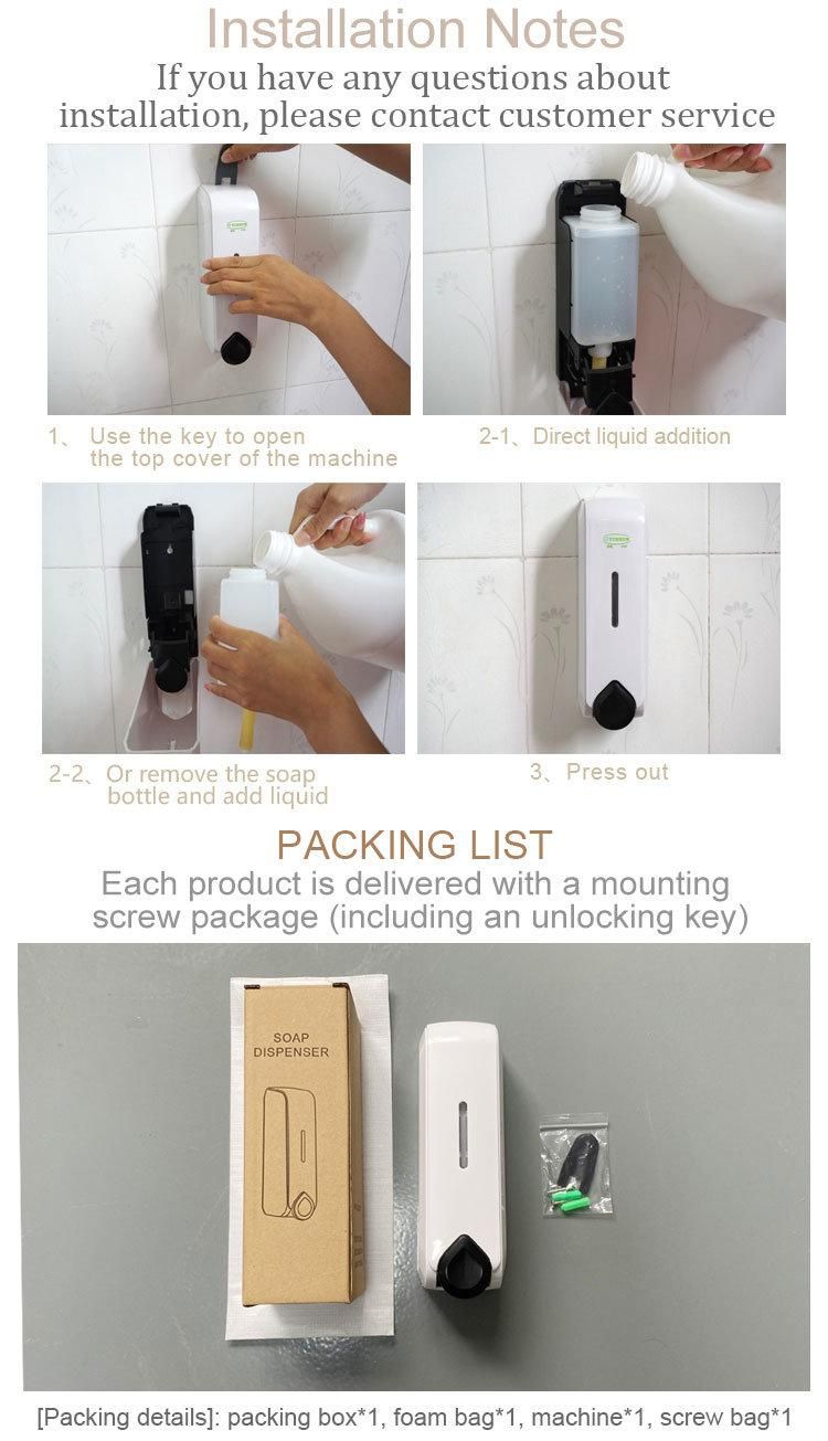 New Arrival 350ml Manual Type Handwash Dispenser