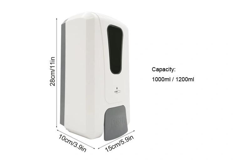 Battery Operated Wall Mounted1200ml Manual Spray Gel Alcohol Liquid Soap Hand Sanitizer Dispenser