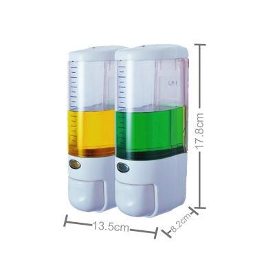 280ml*2 Hotel Wall Mount Plastic Double Manual Soap Dispenser