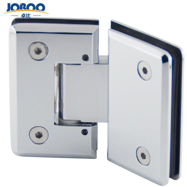 Bathroom Fittings Adjustable Glass to Glass 135 Degree Solid Brass Polish Chrome Phlishing Glass Shower Hinges Connector Joboo Zb561