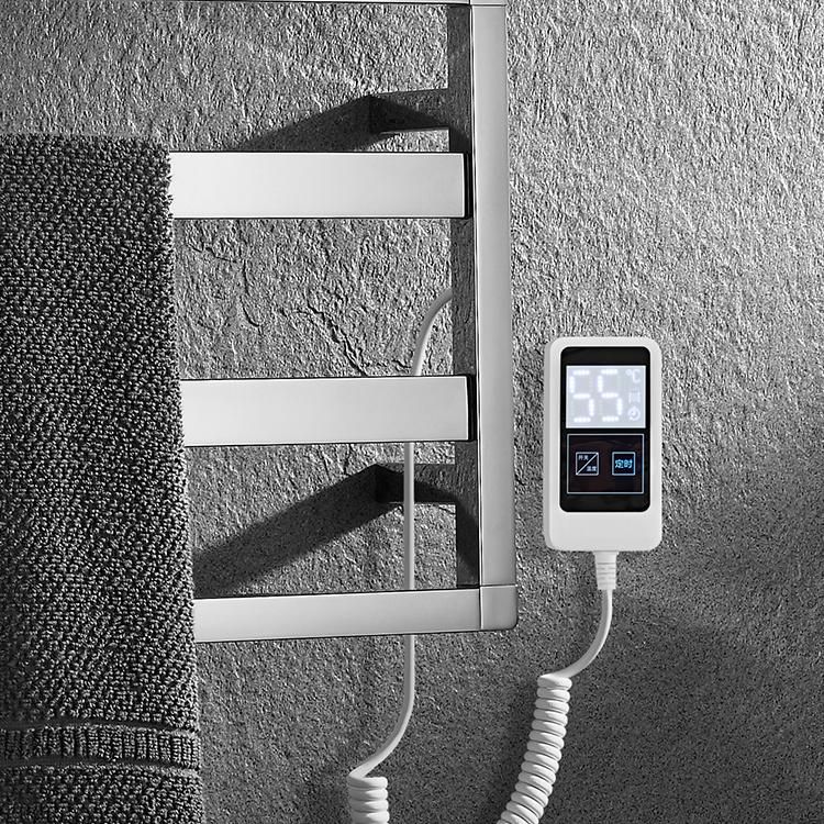 Kaiiy 304 Stainless Steel Wall Mounted Electric Towel Rail Bathroom Warmer Heated Towel Rack