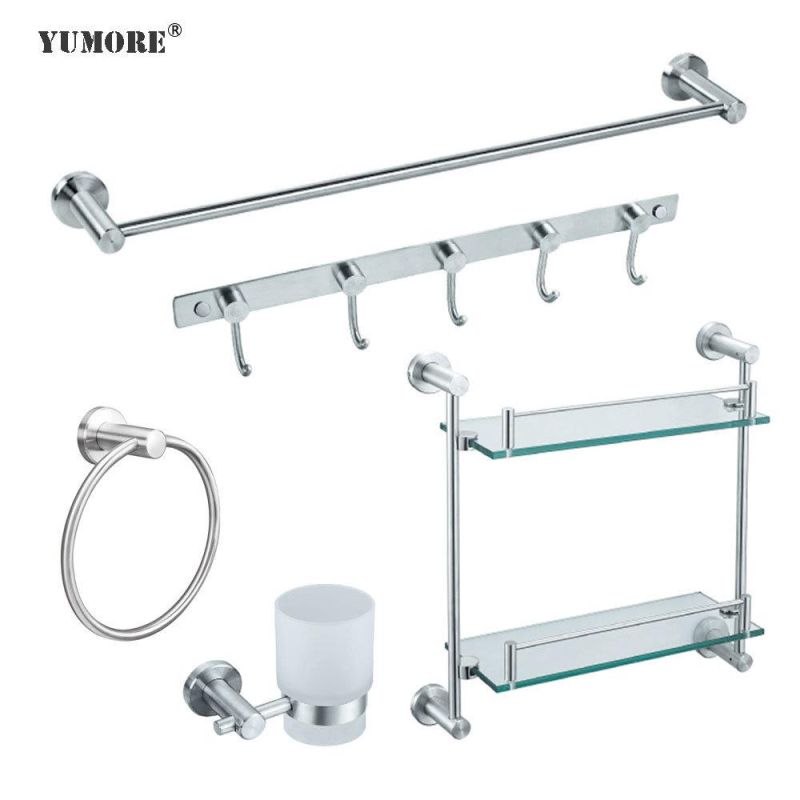 High-Quality Bathroom Accessories Metal 304 Stainless Steel Chrome Bathroom Set