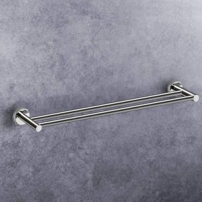 Stainless Steel 304 Big Round Base Double Towel Bar