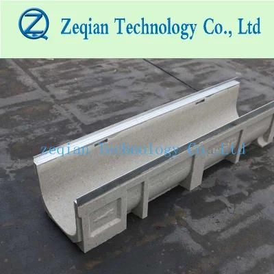 En1433 C250 Loading Polymer Concrete Trench Drain with Metal Cover