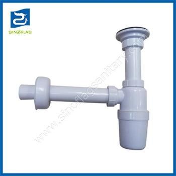 White PP Strainer Basin Drain Siphone Bottle Waste Set