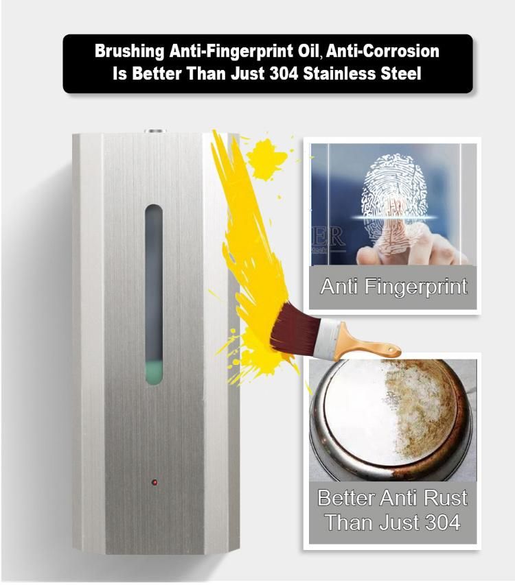 Saige 2000ml 304 Stainless Steel Automatic Sensor Foam Hand Sanitizer Soap Dispenser