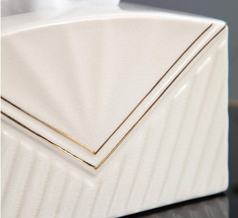 High Grade Ceramic Tissue Box, Home Furnishings, Fashion Storage Box Hotel Special Tissue Box