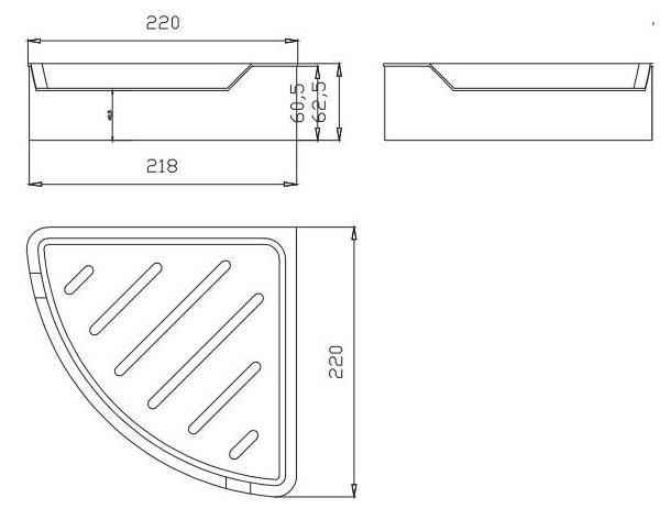 New Design Stainless Steel Bathroom Shower Shelf for Shower Room