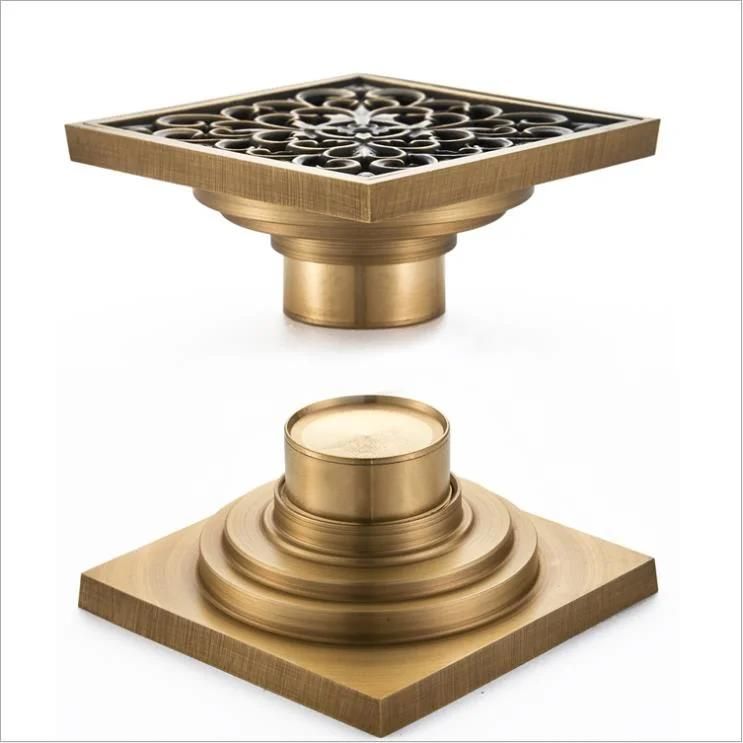 High Quality Deodorant Antique Brass Floor Drain
