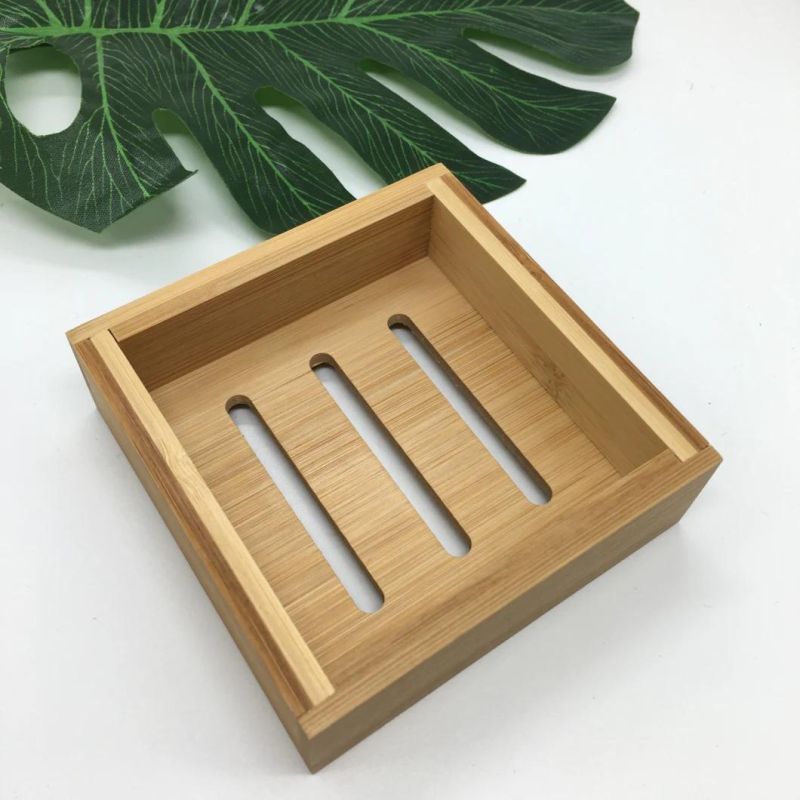 Eco Friendly Square Bamboo Soap Dish