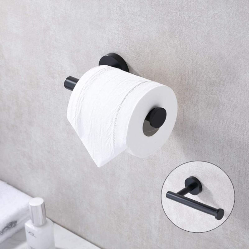 Toilet Paper Holder Bathroom Tissue Holder Paper Roll SUS 304 Stainless Steel Wall Mount Matt Black