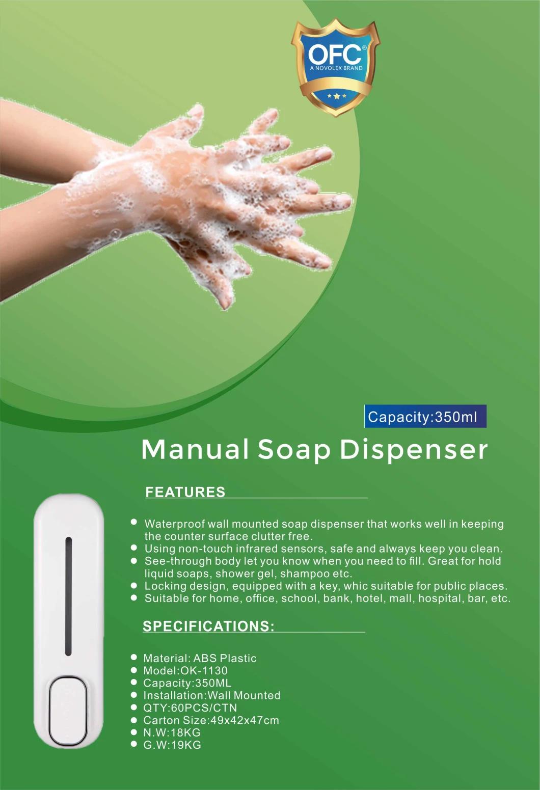 OFC Factory Direct Supply Manual 350ml Soap Dispenser Wall-Mount Customized