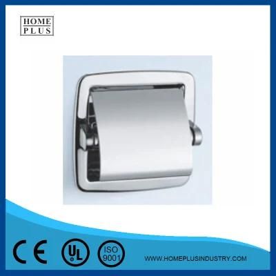 Recessed Wall-in Roll Tissue Holder Stainless Steel Toilet Paper Holder with Cover