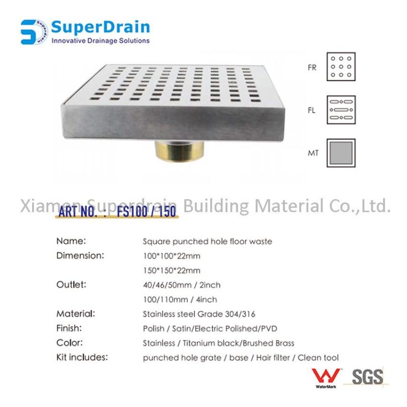 Stainless Steel Car Wash Drain Grating with Base