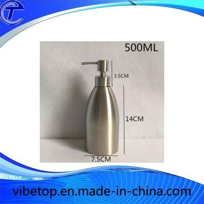 Hotel Bathroom 500ml Stainless Steel Soap Dispenser Bottle