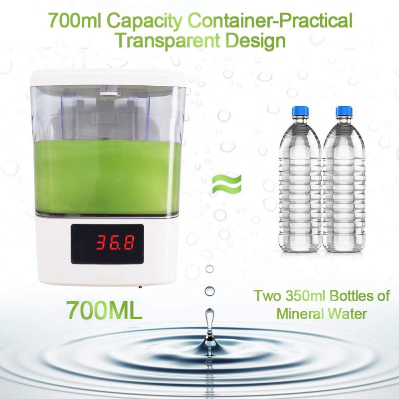 700ml K9 PRO Touchless Wall Mounted Thermometer Automatic Liquid Gel Soap Dispenser