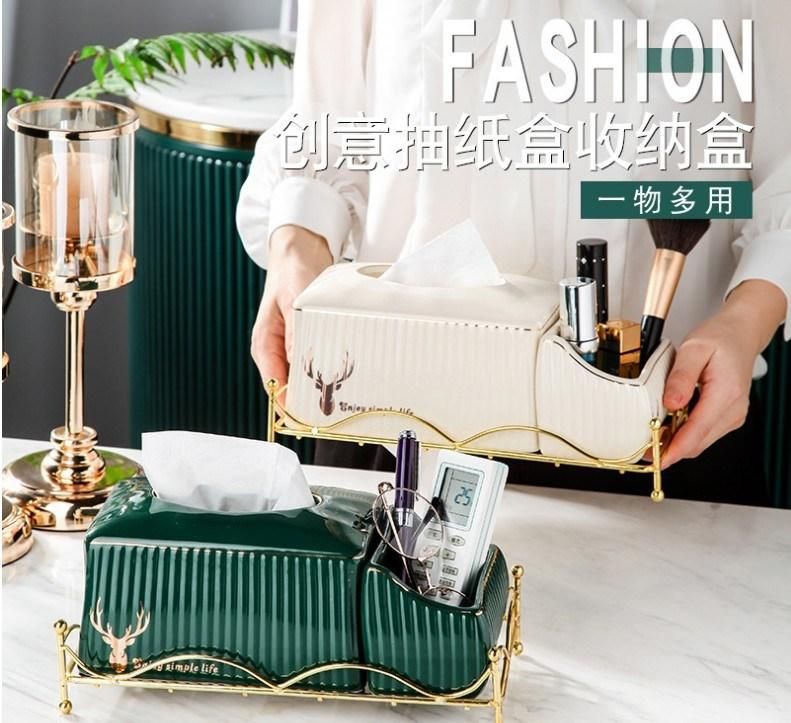 High Quality Storage Box Home Crafts Hotel Special Tissue Box Noble and Elegant Ceramic Tissue Boxcosmetic Box